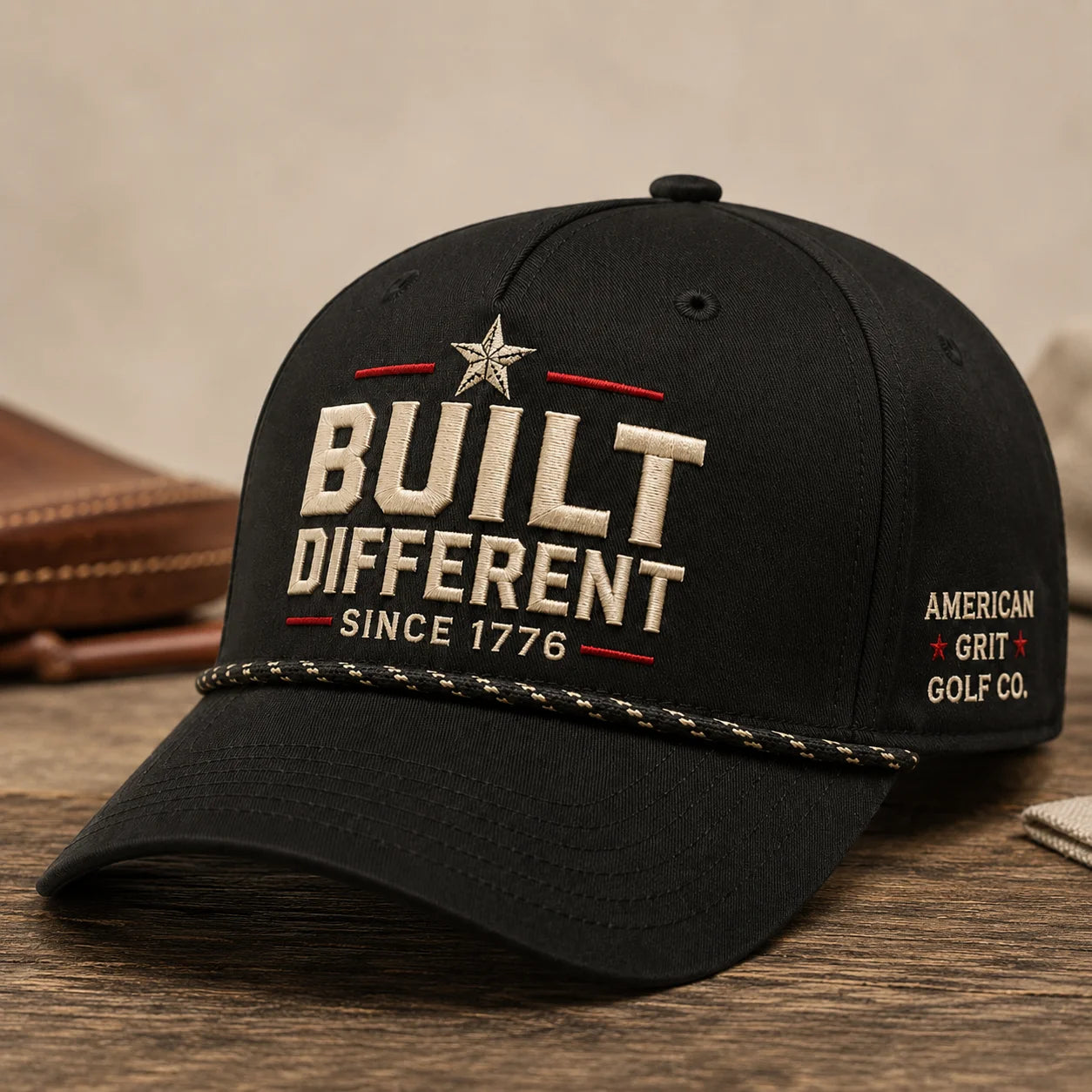 American Grit Hat black patriotic embroidered cap by True Glory