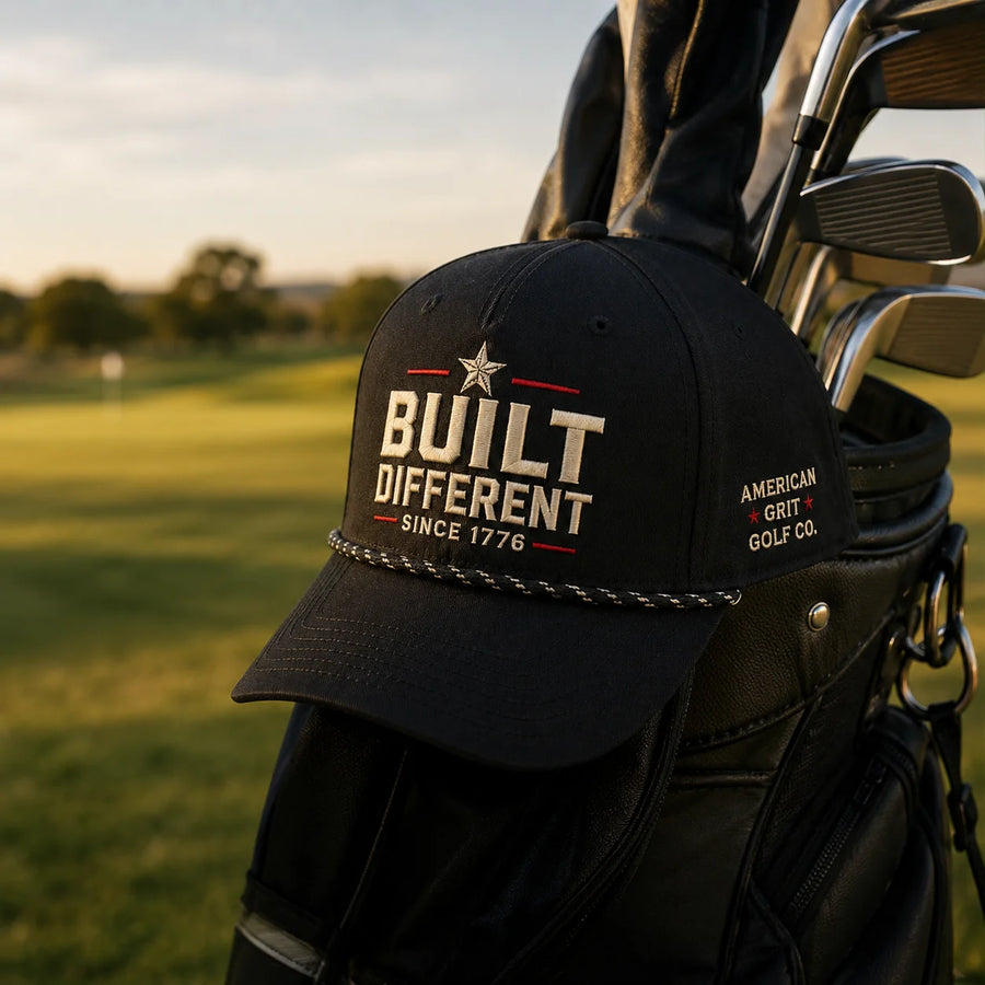 American Grit Hat black patriotic embroidered cap by True Glory