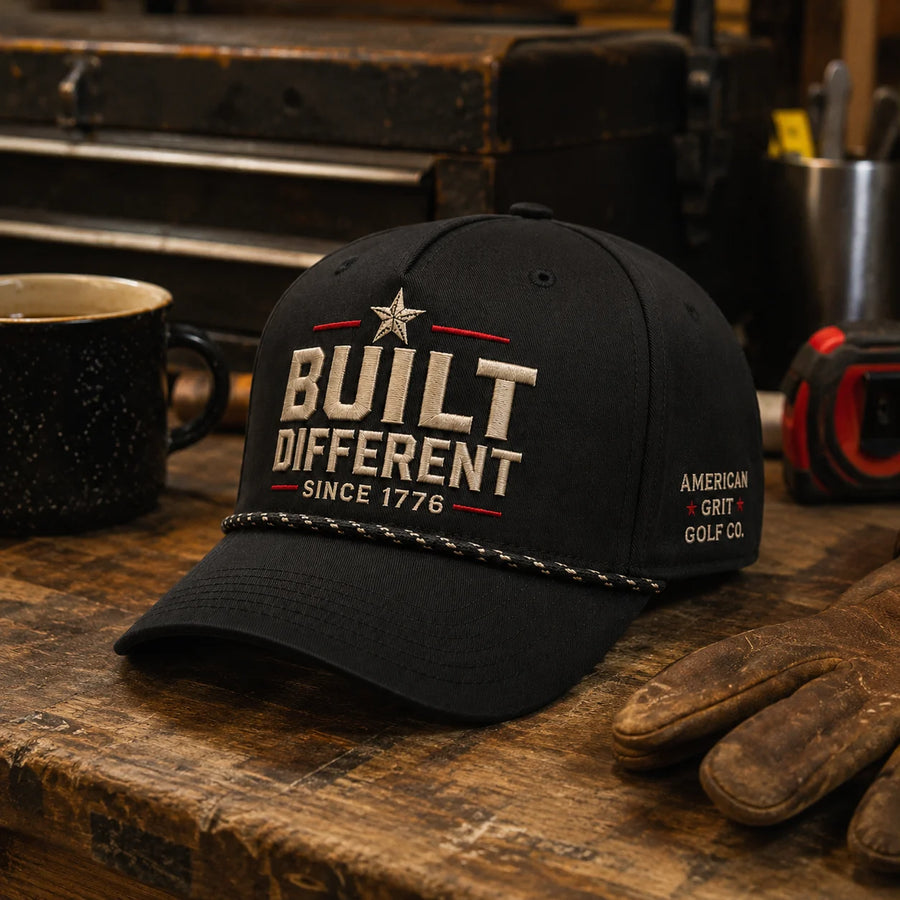 American Grit Hat black patriotic embroidered cap by True Glory