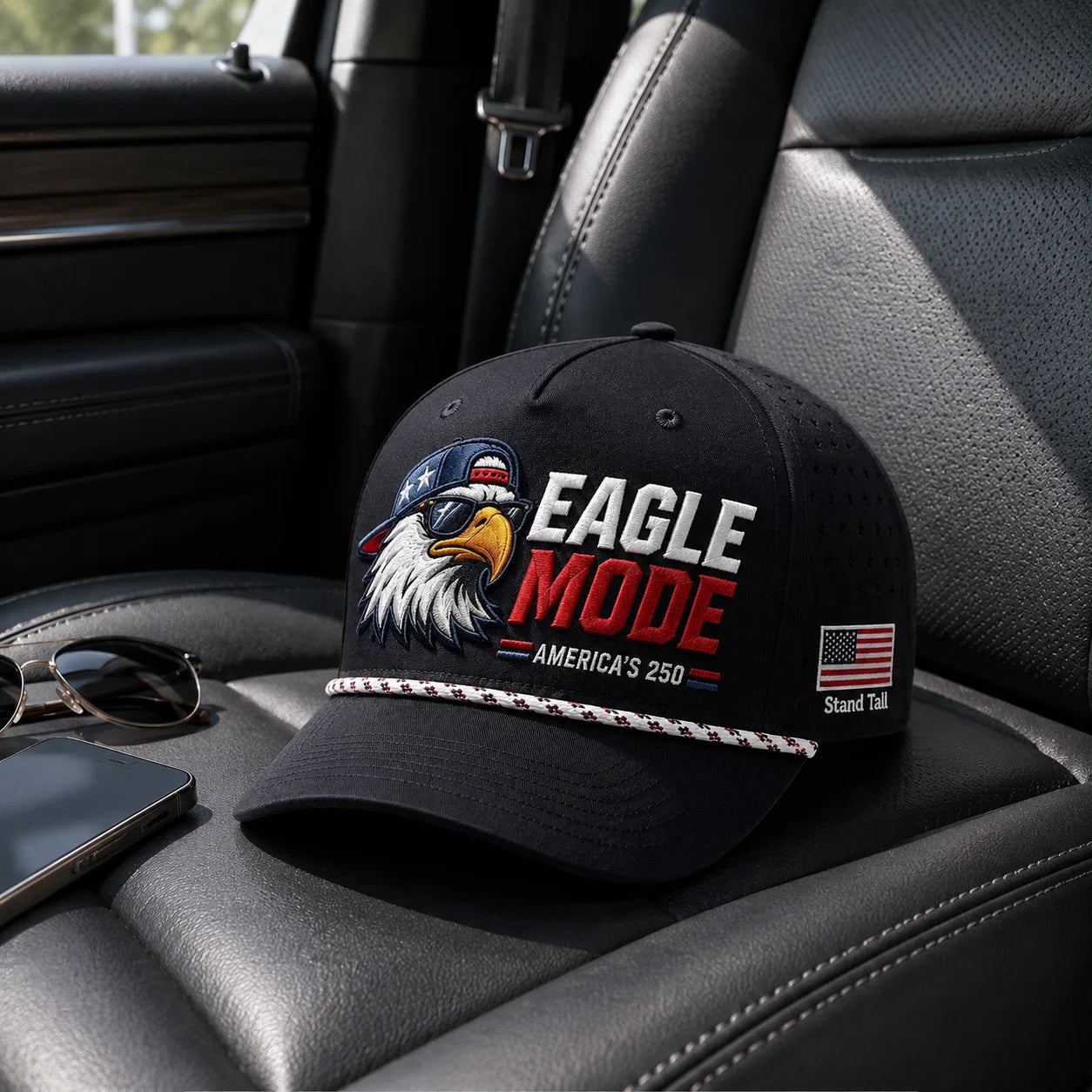 Eagle Mode Hat patriotic embroidered eagle cap by True Glory