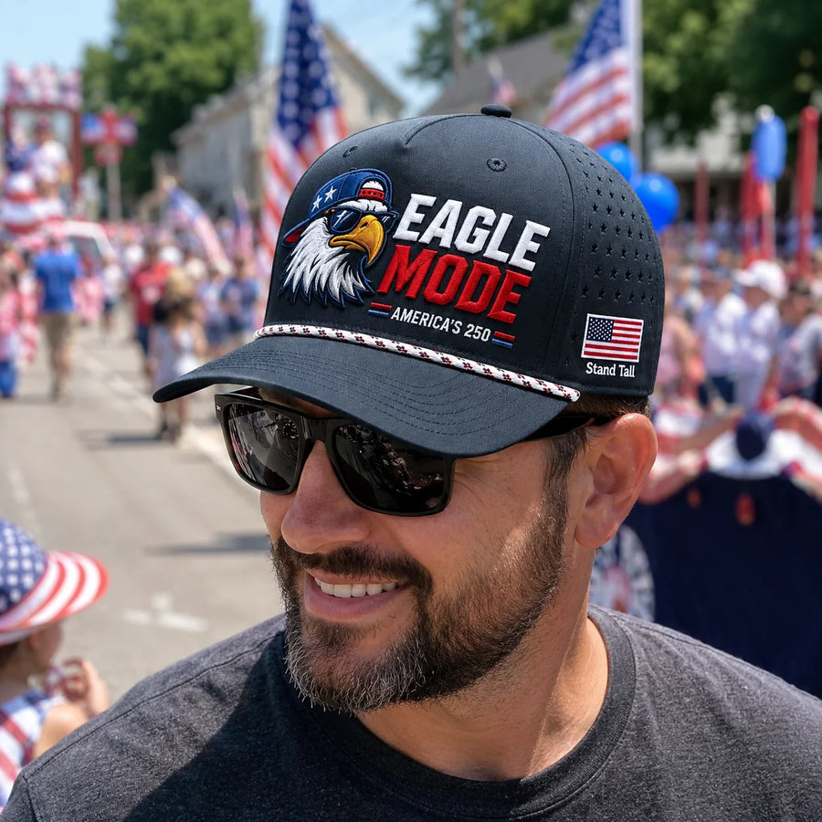 Eagle Mode Hat patriotic embroidered eagle cap by True Glory