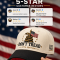 Don't Tread Hat patriotic embroidered cap by True Glory