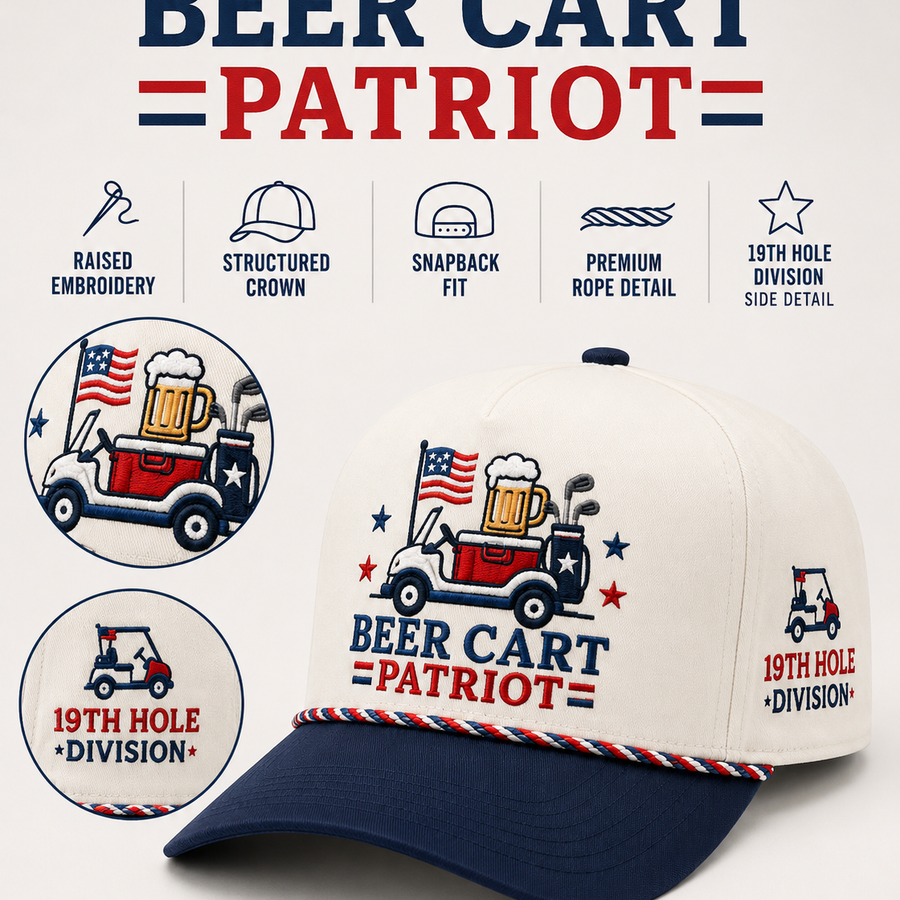 Fairway Patriot Hat patriotic golf embroidered cap by True Glory