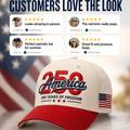 Freedom 250 Hat patriotic embroidered cap by True Glory