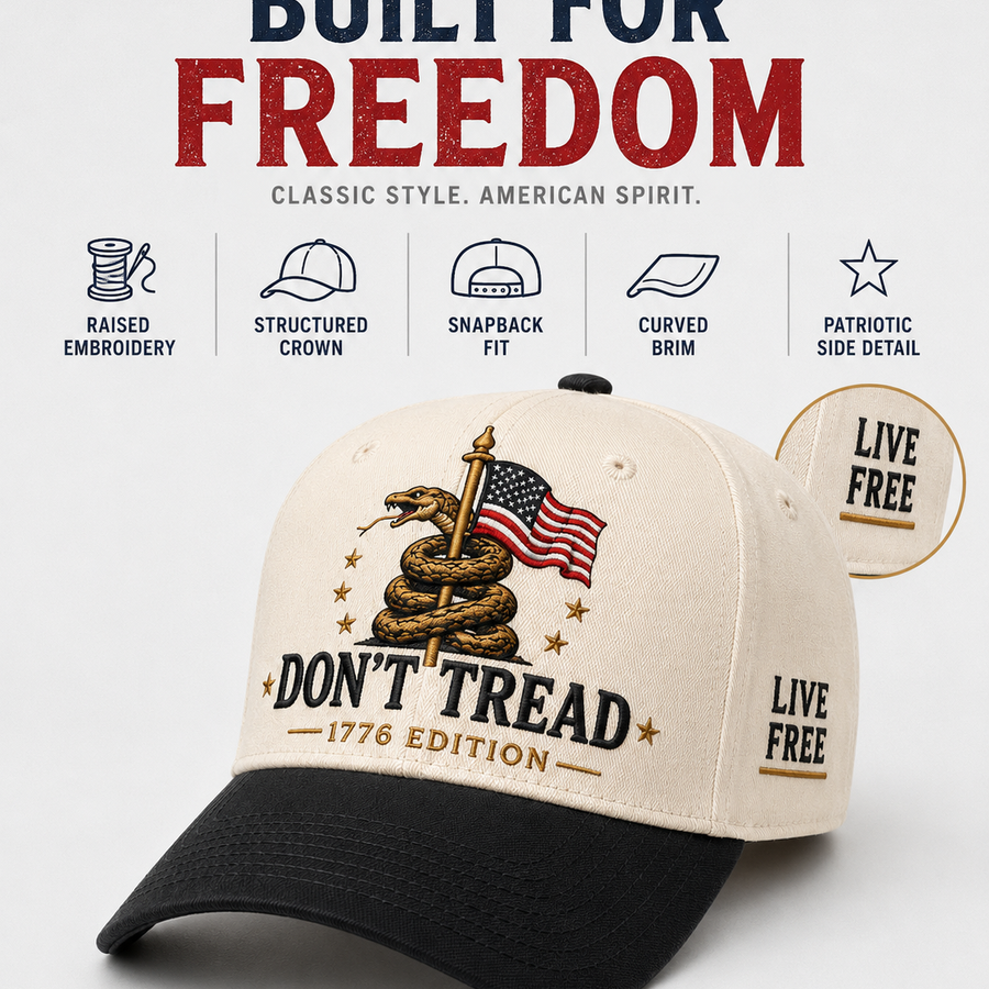 Don't Tread Hat patriotic embroidered cap by True Glory