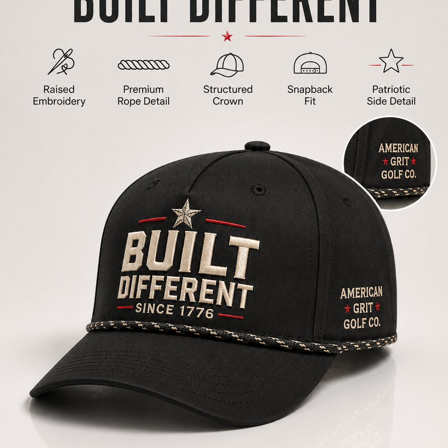 American Grit Hat black patriotic embroidered cap by True Glory