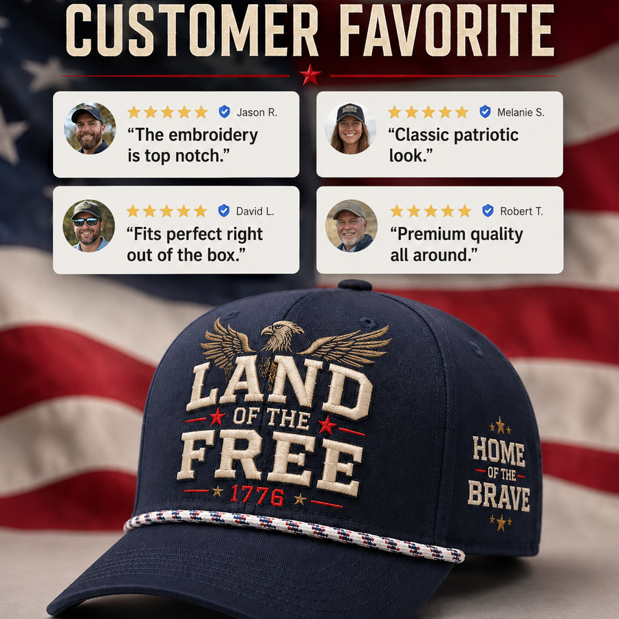 Liberty Eagle Hat patriotic embroidered cap by True Glory
