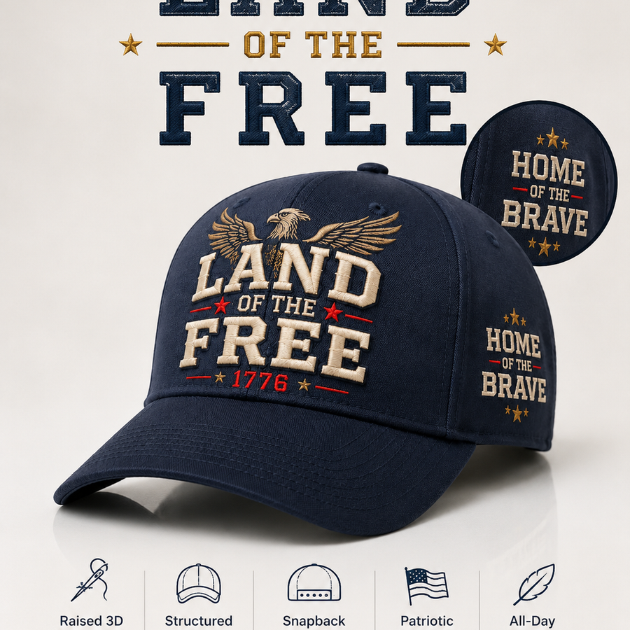 Liberty Eagle Hat patriotic embroidered cap by True Glory