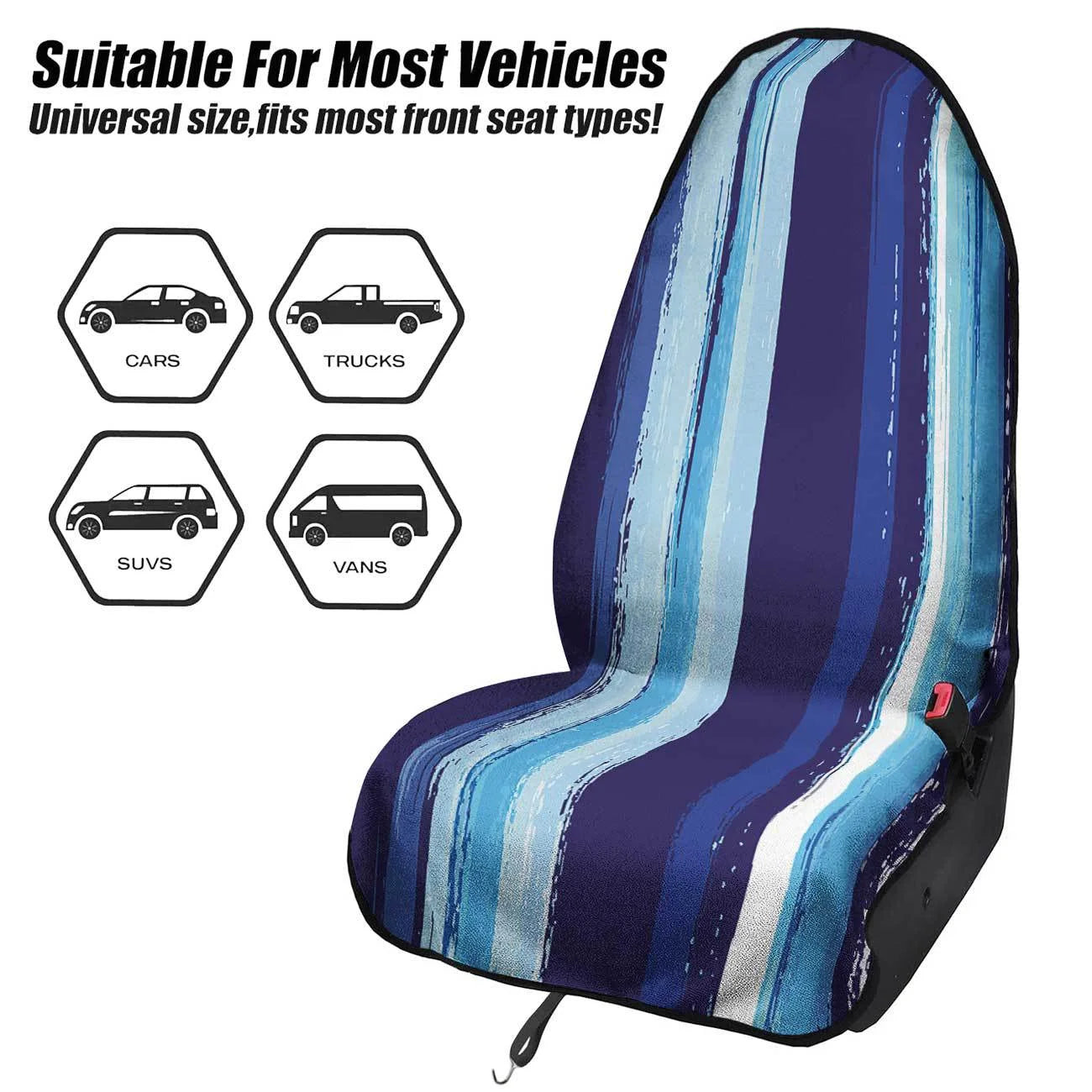 True Glory Car Seat Towel Cover — Ocean Blue Brushstroke