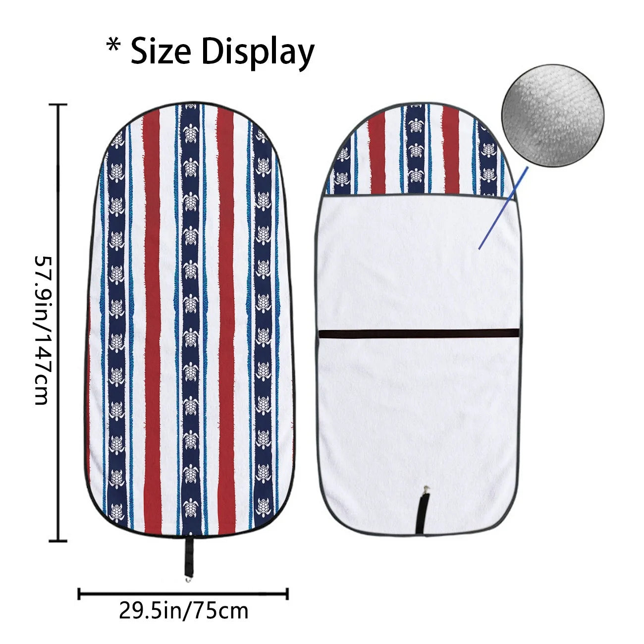 True Glory Car Seat Towel Cover — Patriotic Sea Turtle