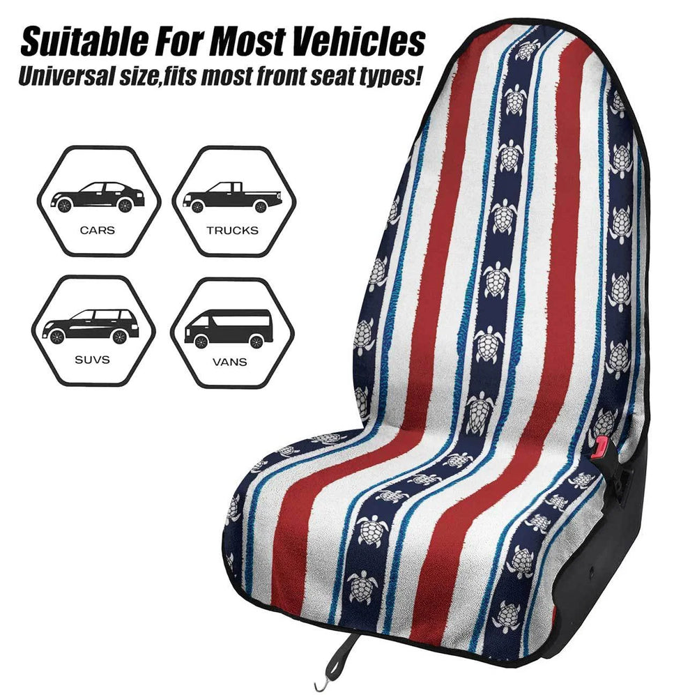 True Glory Car Seat Towel Cover — Patriotic Sea Turtle