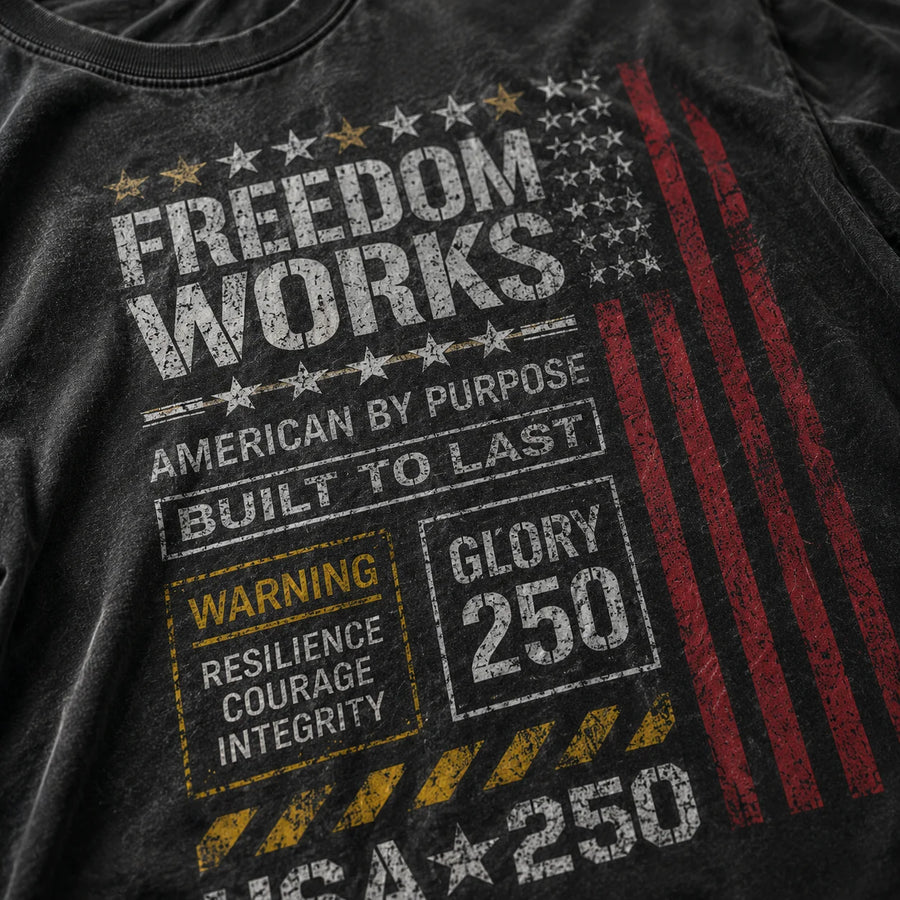True Glory Patriotic Tee — 'Merica 250 Born Free Tee