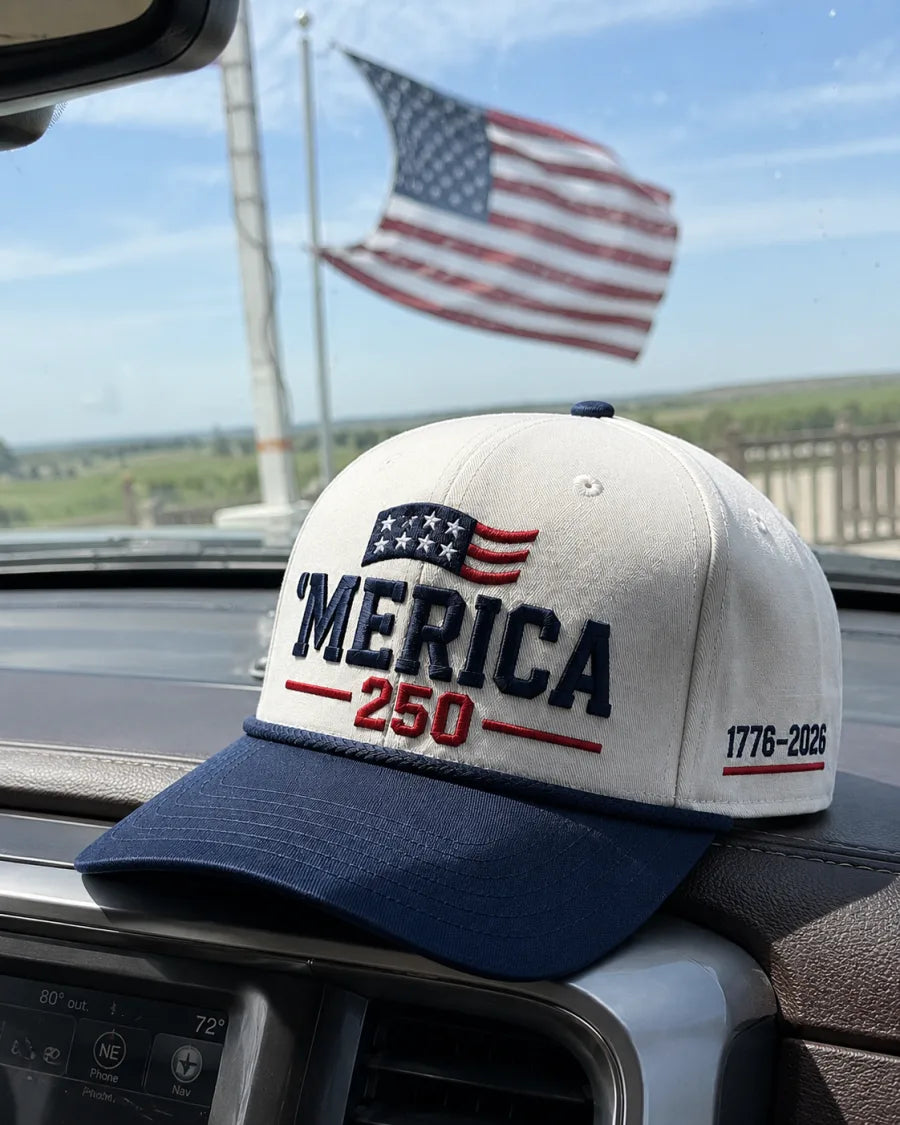 Customer photo wearing the Merica 250 Hat - review 02