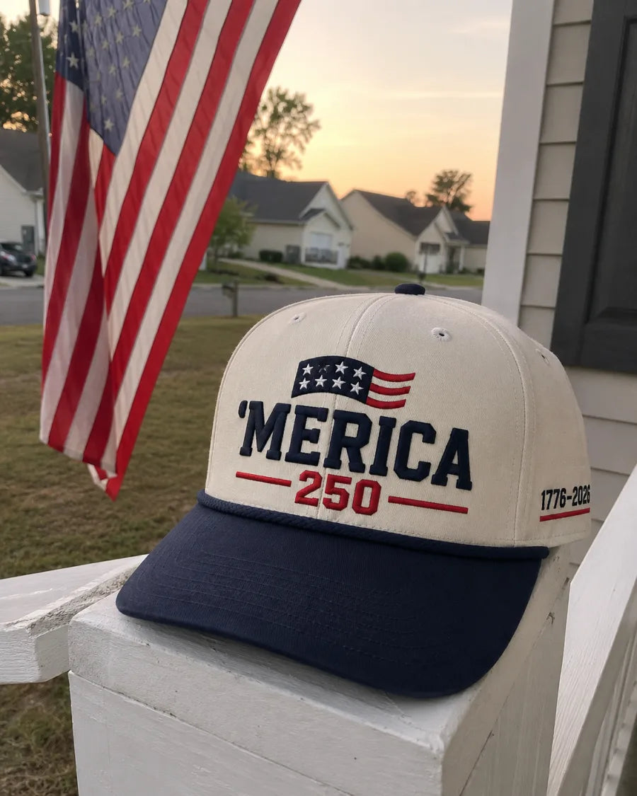 Customer photo wearing the Merica 250 Hat - review 05